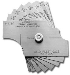 Fillet Weld Gauge Set (8 Piece) Inch or Metric Option